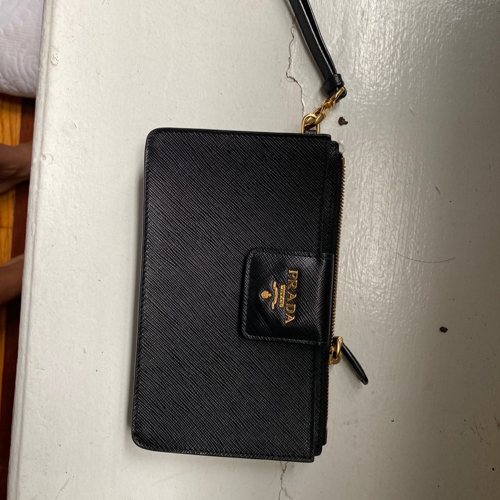 Prada Saffiano Wristlet
